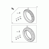 Схема вузла: Шини для Kawasaki EX650 ER-6F