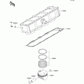 Схема узла: Цилиндр & Поршень для Kawasaki ZR750 Z750S