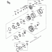 Схема вузла: Зчеплення для Kawasaki ZX1100 ZZ-R1100