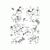 Схема вузла: Ignition Switch/Locks/Reflectors для Kawasaki EN650 Vulcan S