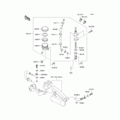Схема узла: Задний тормозной цилиндр для Kawasaki EX650 Ninja 650
