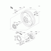 Схема узла: Ступица заднего колеса для Kawasaki ZR750 ZR-7