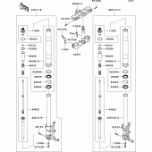 Схема узла: Вилка передней оси для Kawasaki ZX1400 ZZR1400