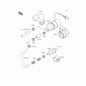 Схема узла: Топливный насос для Kawasaki ZX600 Ninja ZX-6
