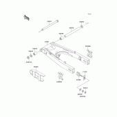 Схема узла: Задний рычаг (Маятник) для Kawasaki EX500 GPZ500S