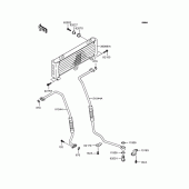 Схема вузла: Олійний охолоджувач для Kawasaki ZR1100 Zephyr 1100