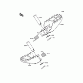 Схема вузла: Підніжки для Kawasaki KX85 KX85