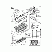 Схема вузла: Головка циліндра для Kawasaki ZX400 ZXR400R