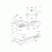 Схема вузла: Decals(violet)(ex500-d8) для Kawasaki EX500 GPZ500S