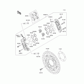 Схема узла: Передний тормоз для Kawasaki ZX600 Ninja ZX-6RR