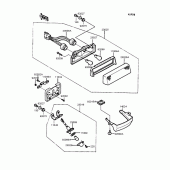 Схема вузла: Задній ліхтар (Стоп-сигнал) для Kawasaki EX400 GPZ400S
