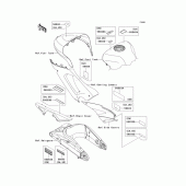Схема вузла: Інформаційні наклейки для Kawasaki ZX636 Ninja ZX-6R