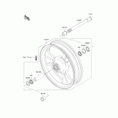 Схема вузла: Front wheel для Kawasaki VN1600 Vulcan 1600 Mean Streak