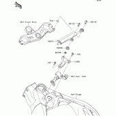 Схема вузла: Steering damper(jbf/jcf) для Kawasaki ZX1000 Ninja ZX-10R