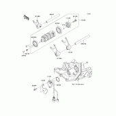 Схема вузла: Gear change drum/shift fork(s) для Kawasaki ZX600 Ninja ZX-6R