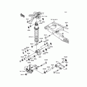 Схема узла: Подвеска/задний амортизатор для Kawasaki KLX140 KLX140