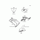 Схема узла: Наклейка(Оранжевый)(EHF) для Kawasaki EX400 Ninja 400R