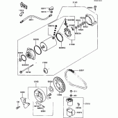Схема вузла: Starter motor для Kawasaki EX500 GPZ500
