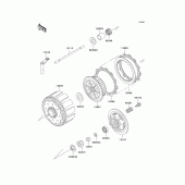 Схема узла: Сцепление для Kawasaki KX500