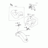 Схема вузла: Сидіння для Kawasaki VN1500 Vulcan 88