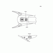 Схема вузла: Інформаційні наклейки для Kawasaki KL110 KSR