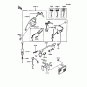 Схема вузла: Ignition switch(1/2) для Kawasaki KMX125