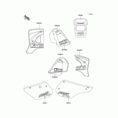 Схема вузла: Наклейки (Blue; mx125-a12-a14) для Kawasaki KMX125