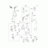 Схема узла: Замок зажигания для Kawasaki KLX250 KLX250