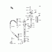 Схема вузла: Задній гальмівний циліндр для Kawasaki KLX250 D-Tracker