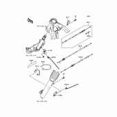 Схема вузла: Троси для Kawasaki KLX125 KLX125
