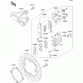 Схема вузла: Заднє гальмо для Kawasaki ZR750 ZR-7
