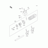 Схема вузла: Перемикання/вилка перемикача для Kawasaki EN500 Vulcan 500 LTD