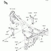 Схема узла: Крепление двигателя для Kawasaki EX250 Ninja 250R