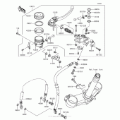 Схема вузла: Передній гальмівний циліндр для Kawasaki ZX636 Ninja ZX-6R