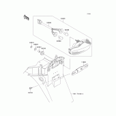 Схема вузла: Taillight(s) для Kawasaki ZX1200 Ninja ZX-12R