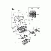 Схема вузла: Головка циліндра для Kawasaki EX300 Ninja 300