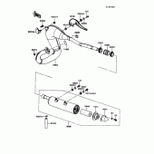 Схема вузла: Вихлопна система для Kawasaki KMX125