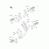 Схема узла: Подножки для Kawasaki KL650 KLR650