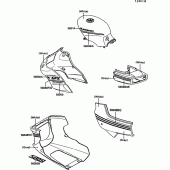 Схема вузла: Decal(white/gray)(ex500-b3/b4) для Kawasaki EX500 GPZ500S