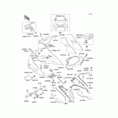 Схема узла: Cowling(1/2) для Kawasaki ZX1100 Ninja ZX-11