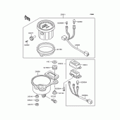Схема узла: Панель приборов для Kawasaki KLX250 KLX250SR