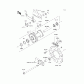 Схема узла: Ступица заднего колеса для Kawasaki KX65