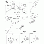 Схема узла: Руль & Пульт управления рулевой для Kawasaki ER500 ER-5
