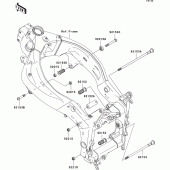 Схема узла: Крепление двигателя для Kawasaki ZX600 Ninja ZX-6RR