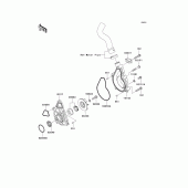 Схема вузла: Водяний насос для Kawasaki KLE650 Versys 650 ABS