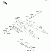 Схема вузла: Задній важіль (Маятник) для Kawasaki BN125 Eliminator