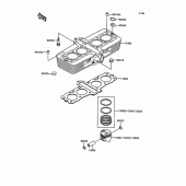 Схема узла: Цилиндр & Поршень для Kawasaki ZX400 Z400FII