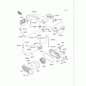 Схема узла: Воздушный фильтр для Kawasaki VN750 Vulcan 750