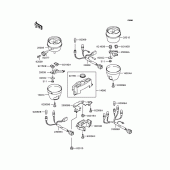 Схема вузла: Панель приладів для Kawasaki ZR400 Zephyr