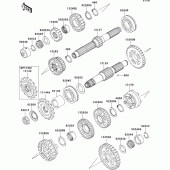 Схема узла: Трансмиссия для Kawasaki ZR1200 ZRX1200
